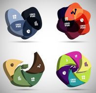 Colorful 3d infographic design