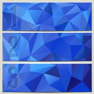 Vector infographic enumerated modern presentation blue banner set