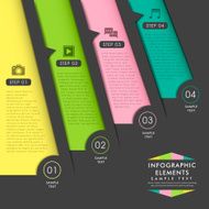 abstract origami paper infographics N2