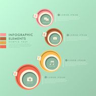abstract circle label infographics N3