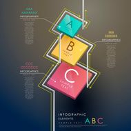 abstract 3d tag infographics N18