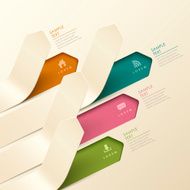 abstract 3d origami banner infographics N5