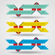 Modern set of ribbons infographics