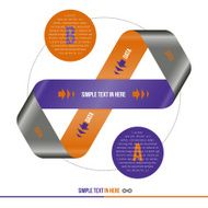 Mobius strip of paper Vector option infographic N10