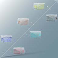 Glossy diagonal time line