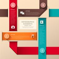 abstract 3d paper infographics N102