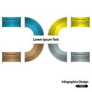 Modern circle infographics options banner N17