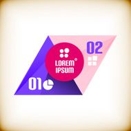 Flat geometrical infographic design N4
