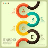 flat design abstract infographics N4