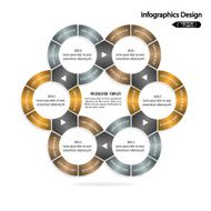 Modern circle infographics options banner N18