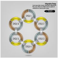 Modern circle infographics options banner N19