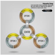 Modern circle infographics options banner N20