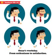 Business emotions icons set