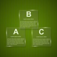 Vector glass infographic design on a colorful background