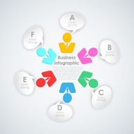 Business Infograph with Human icon