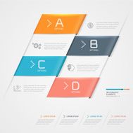 Business step origami style options banner infographics