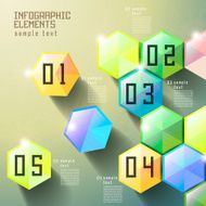 abstract hexagonal infographics N3