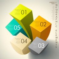 abstract 3d cube infographics N16