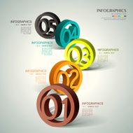 abstract 3d number infographics N3