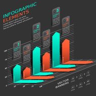 abstract bar chart infographics N29