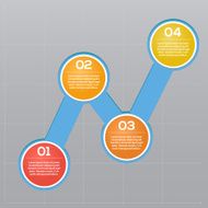 Turn-based info graphics growth chart indicators