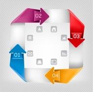 Info graphics banner with icons Vector illustration