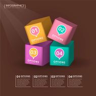 vector abstract 3d cube infographics N7