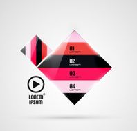 Modern geometrical stripes infographics template N4