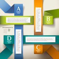 vector abstract 3d origami paper infographics N4