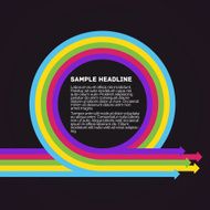 Infographics template Colorful circle arrows