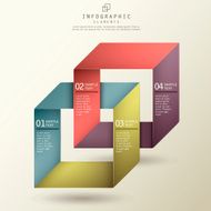 vector abstract 3d origami paper infographics N5