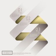 classic abstract 3d ribbon infographics
