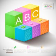 abstract 3d box infographics N2