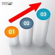 3d tube graph Infographics template N2