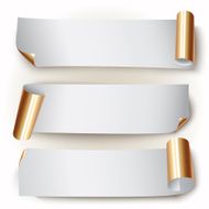 Set of vector sample stickers on neutral background