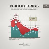 Infographic Elements Area Chart - Light