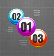 Glossy circles infographic design N2