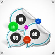 Speech bubble option steps background