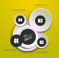 Shiny circles infographic template