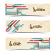 Modern design Business banners set N4