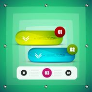 Abstract option steps banners