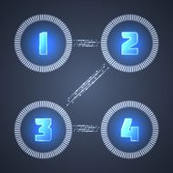 Illuminated Shiny Infographic Elements N5