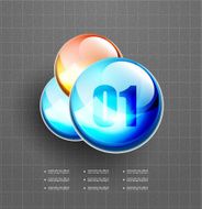 Hi-tech glossy vector futuristic shapes