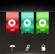 Glossy ribbon infographic design