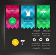 Glossy ribbons infographic design N5
