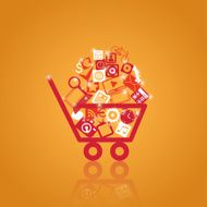 basket with shopping N3