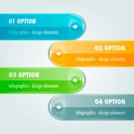 Tab infographics with four options