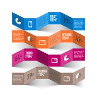 Abstract modern devices infographics template