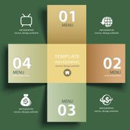 Vector paper lines and numbers design template N14