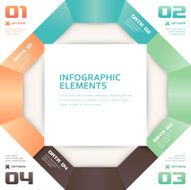 Modern Origami Style Number Options Infographics Banner N7